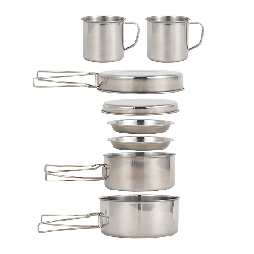 Camping Cooking Pack - Ensemble de 8 ustensiles de cuisine