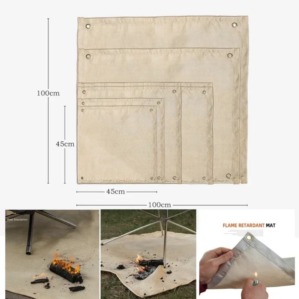 Camping Cooking Mat - Couverture anti-feu haute température en fibre