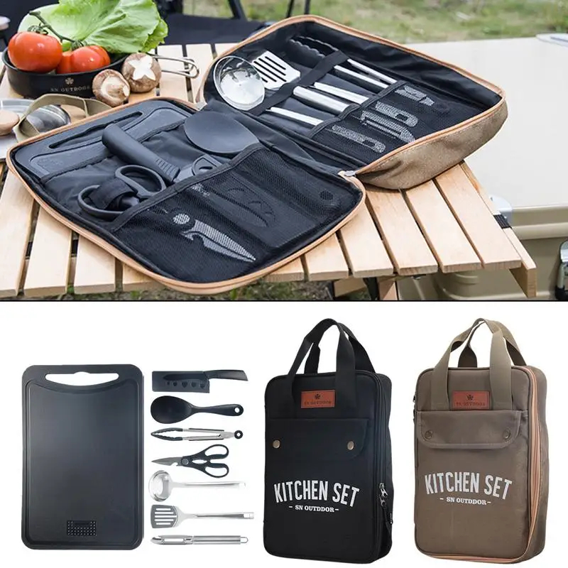 Camping Cooking Accessories Set - Ensemble de 8 ustensiles de cuisine