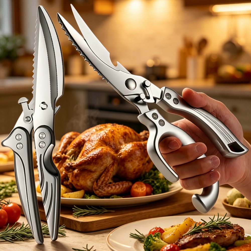 Camping Cooking Vegetables - Ciseaux robustes multifonctions en acier inoxydable