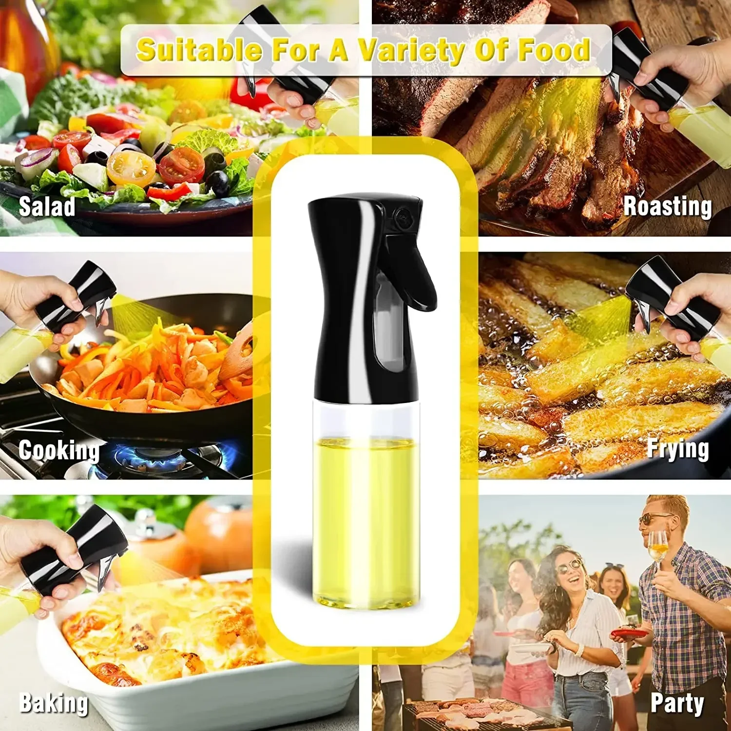 Camping Cooking Oil Container - Bouteille de pulvérisation d'huile en plastique