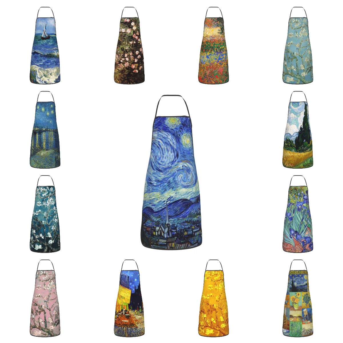 Camping Cooking Apron - Bavoir Vincent Van Gogh nuit étoilée