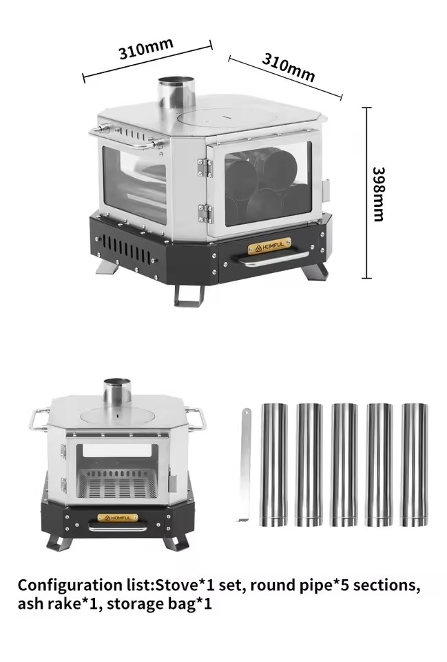 Poêle à bois portable HOMFUL p - Camping Cooking Pack avis et prix