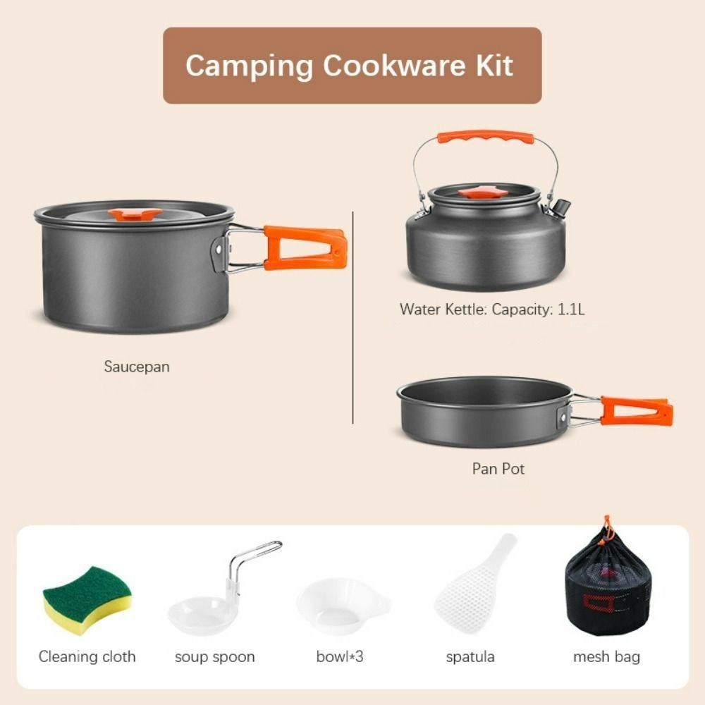 Kit d'ustensiles de cuisine de - Camping Cooking Set Non Stick avis et prix
