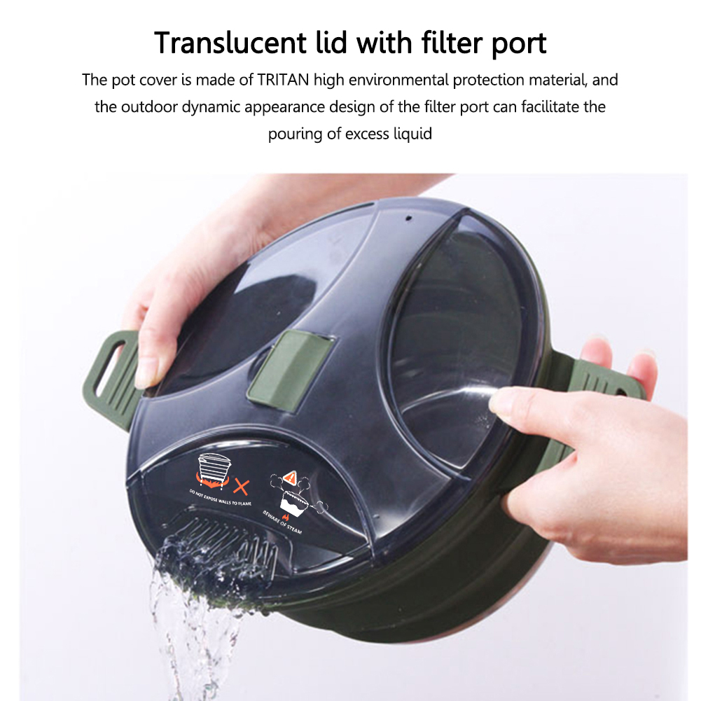 Bouilloire pliante en silicone - Camping Cooking Gear avis et prix