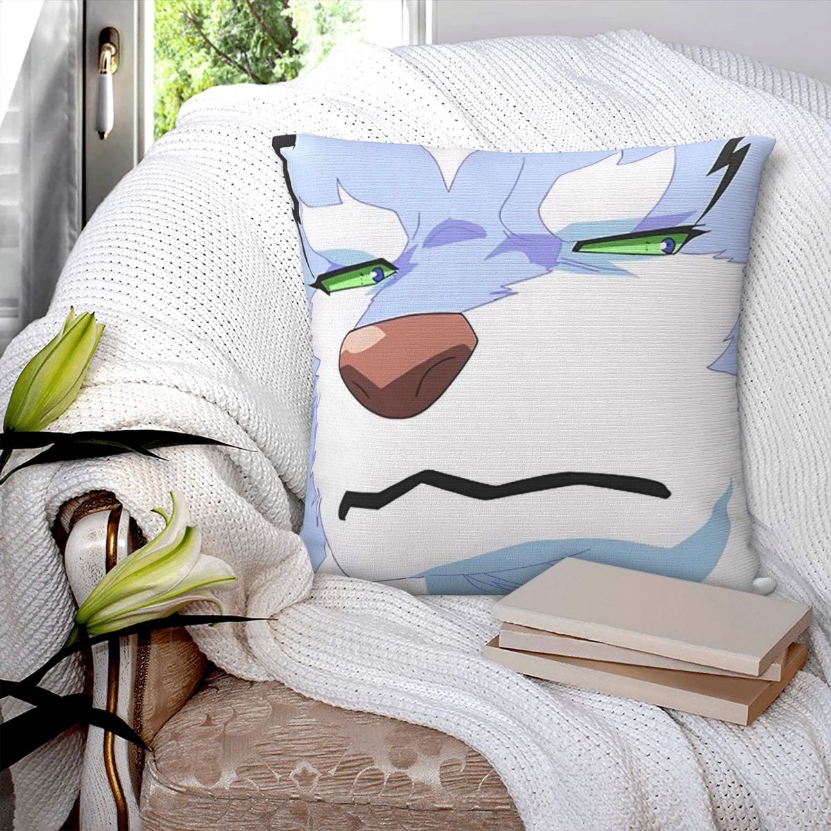Housse de coussin carrée Fel C - Campfire Cooking In Another World avis et prix