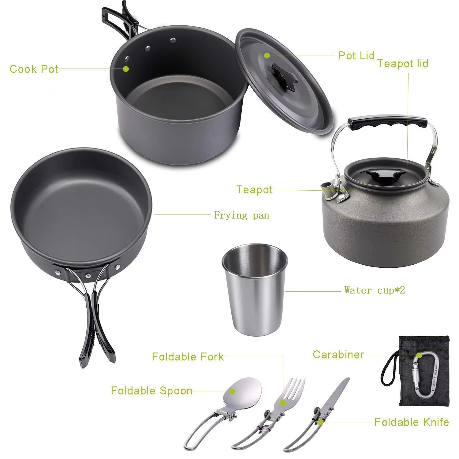Ensemble de cuisine de camping - Camping Cooking Set Non Stick avis et prix