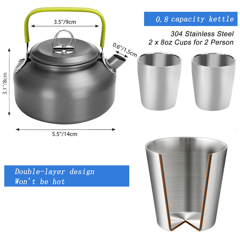 1 Ensemble de cuisine de campi - Camping Cooking Set Non Stick avis et prix